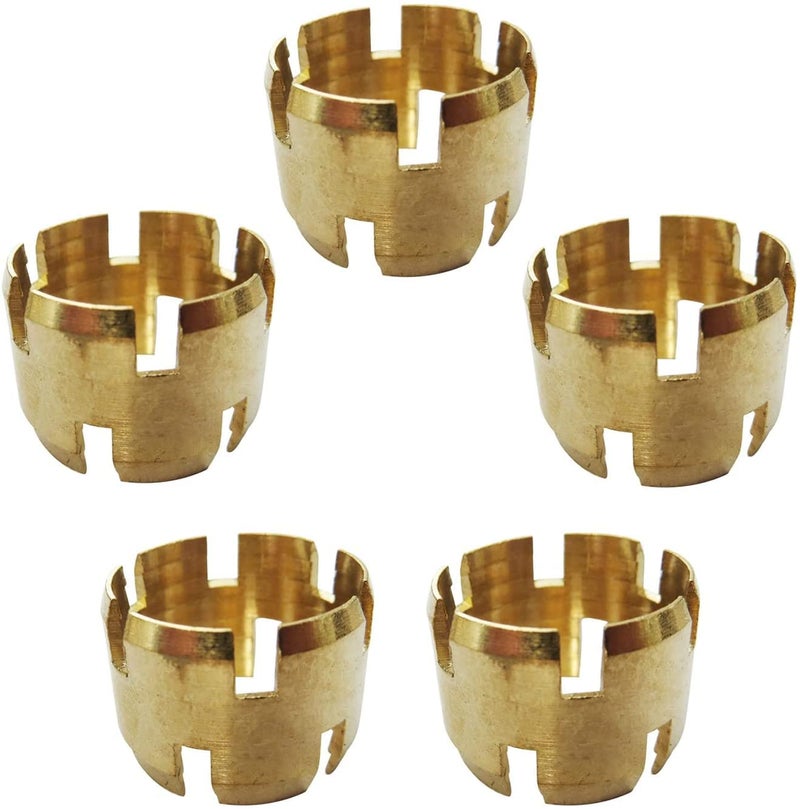 Legines Brass DOT Air Brake Hose Ends Fitting, Sleeve, 1/2" I.D. Tubing, Pack of 5 - Image 1